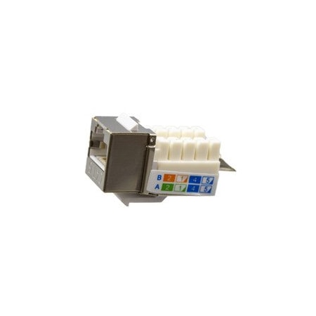 Cable Wholesale Slimline Shielded Cat6 Keystone Jack, RJ45 Female to 110 Punch Down 326-520
